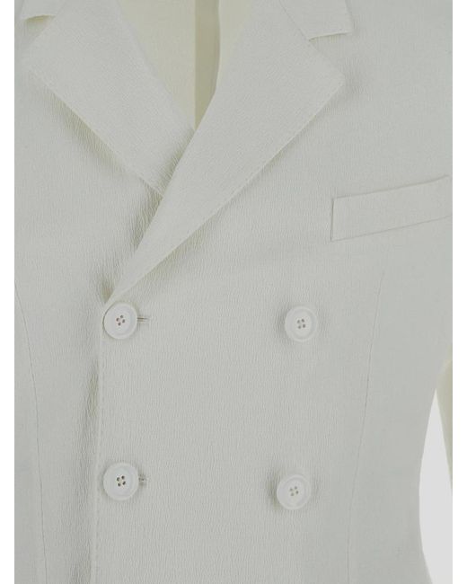 Dolce & Gabbana Gray Double-Breasted Blazer for men
