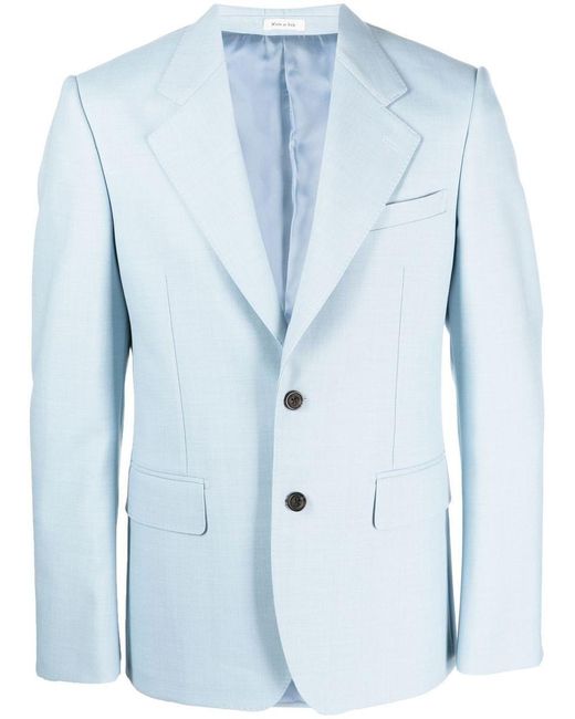Alexander McQueen Blue Single-breasted Tailored Blazer for men