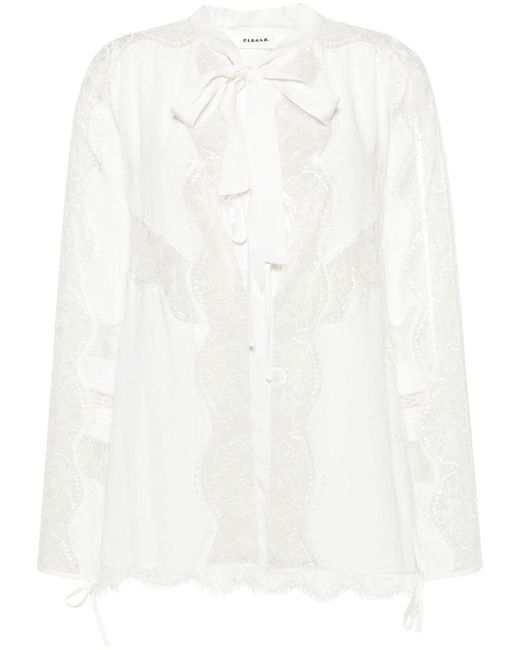 P.A.R.O.S.H. White Lace Shirt