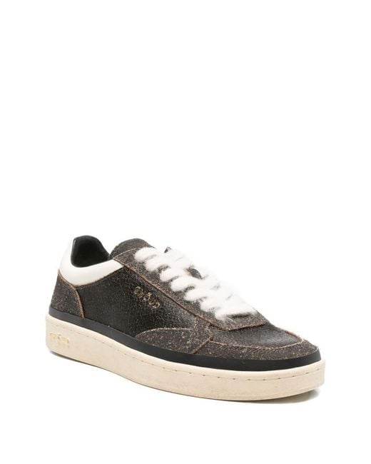 GHOUD VENICE Black Pads Brushed Low Sneakers for men
