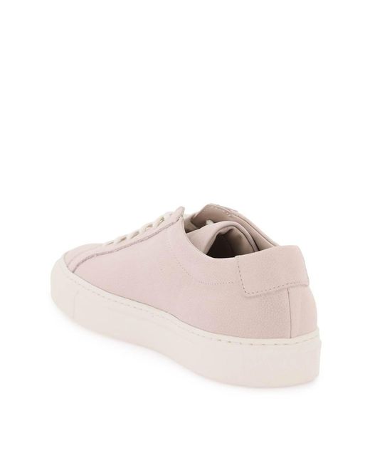 Common Projects Pink Original Achilles Leather Sneakers