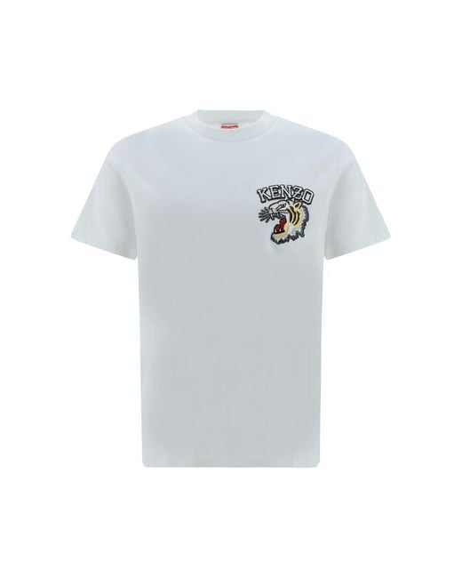 KENZO White T-shirt Tiger for men