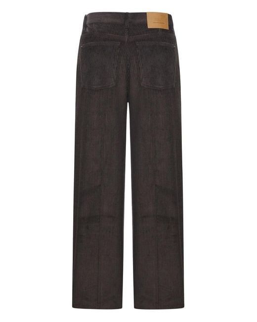 AMI Gray Cotton Trousers for men