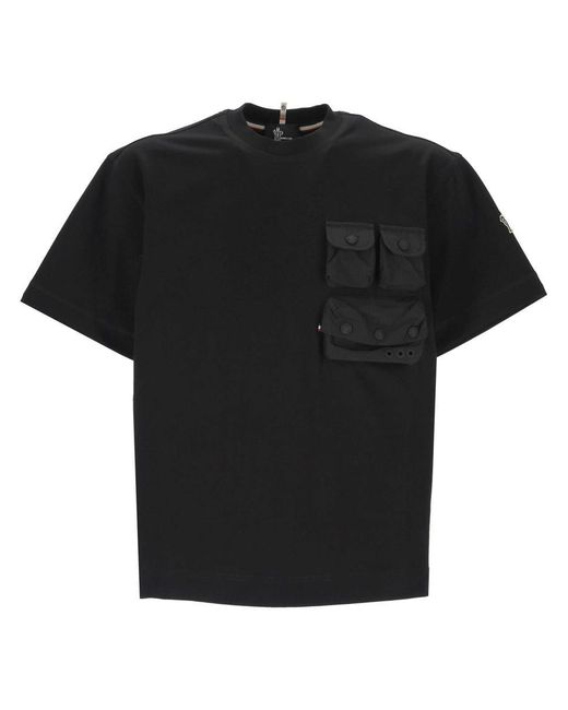 Moncler Black T-Shirts And Polos for men