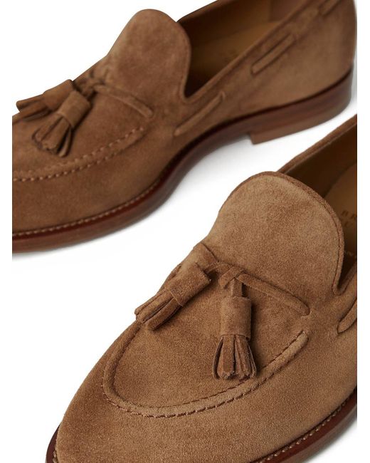 Brunello Cucinelli Brown Loafers Shoes for men