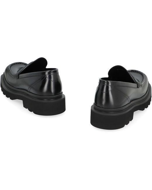 Dolce & Gabbana Black Calfskin Loafers for men