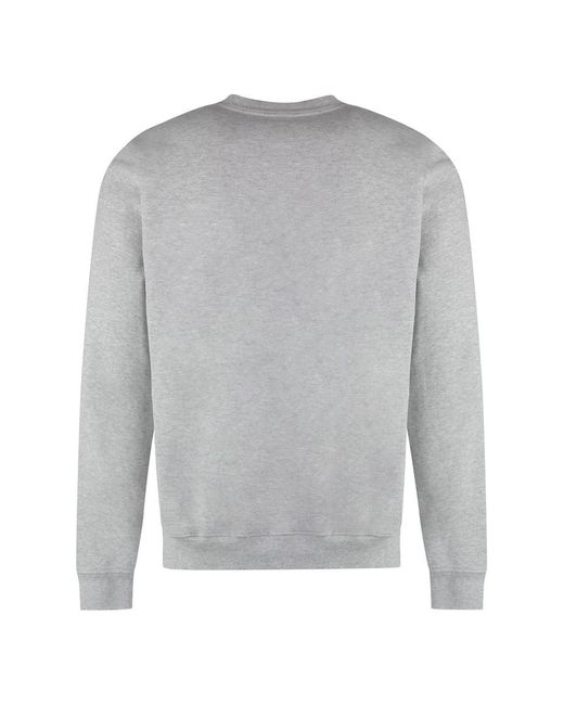 Sporty & Rich Gray Cotton Crew-Neck Sweatshirt for men