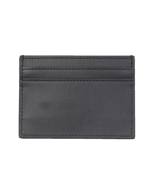 Moschino Black Card Holder With Logo for men