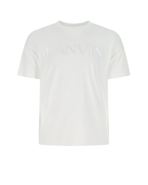 Lanvin White Cotton T-shirt for men
