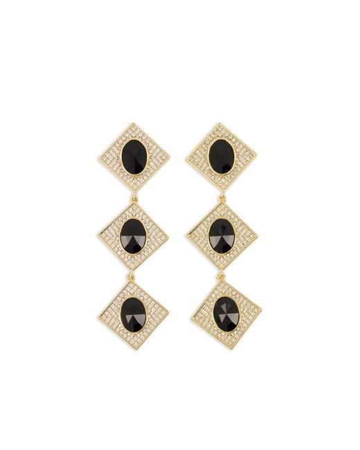 Self-Portrait Metallic Crystal-Embellished Earrings