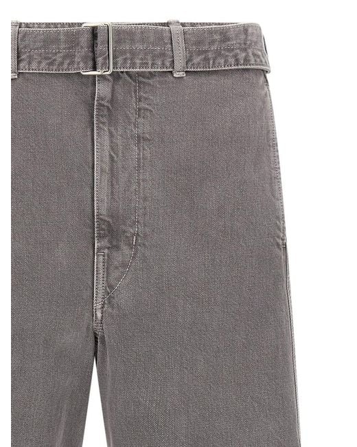 Lemaire Gray 'Twisted Belted' Jeans