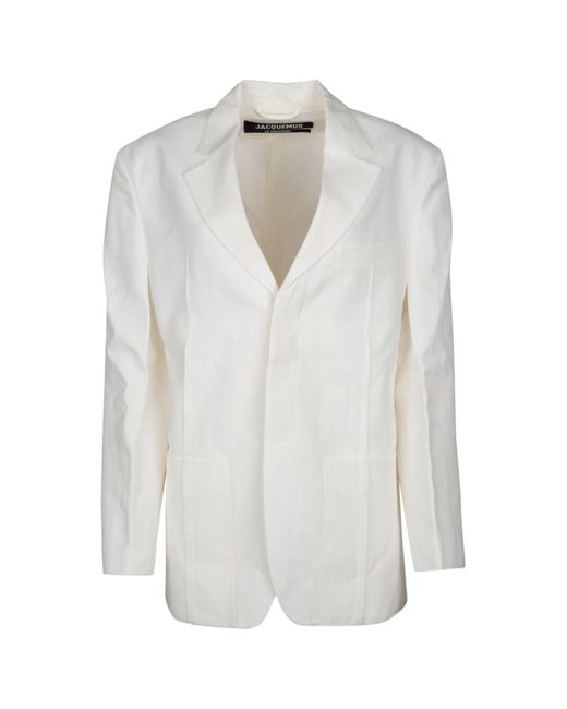 Jacquemus White Jackets And Vests