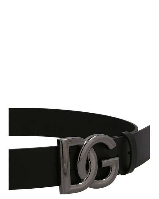 Dolce & Gabbana White Logo Belt for men