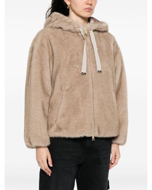 Herno Natural Hooded Zip-Up Jacket