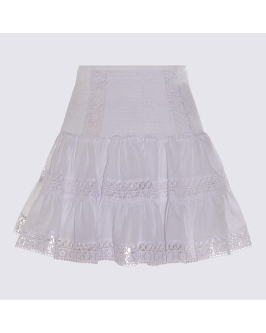 Charo Ruiz Purple Cotton Mini Skirt