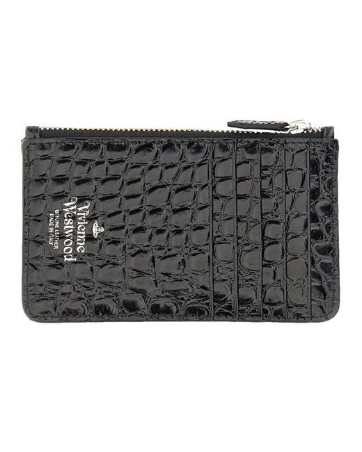 Vivienne Westwood Half Moon Card Holder in Black | Lyst Canada