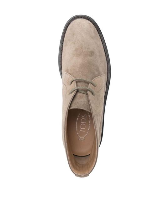 Tod's Brown Suede Leather Boots Shoes for men
