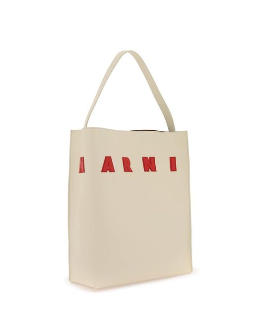 Marni White Museo Hobo Bag for men