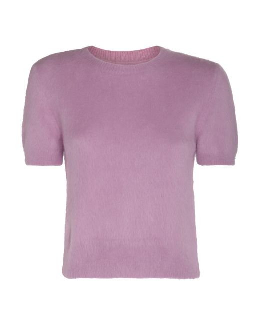 Maison Margiela Purple Lilac Wool Blend T-Shirt