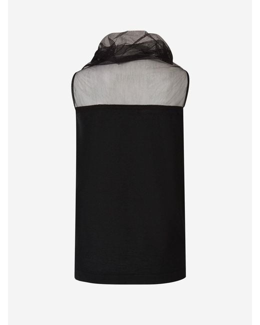 Fabiana Filippi Black Semi-transparent Knit Top