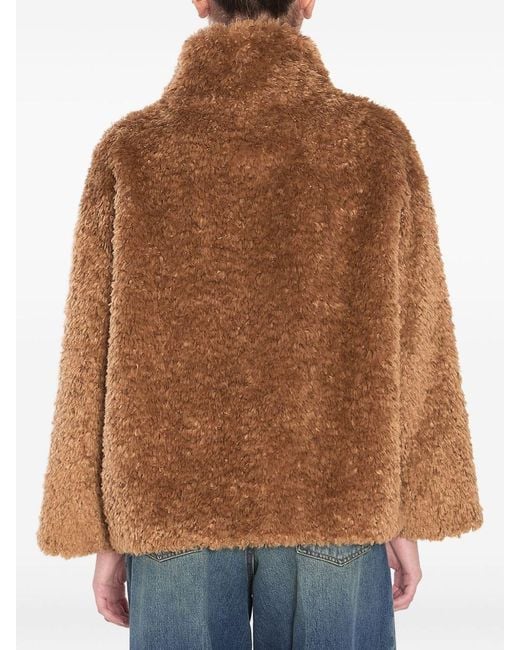 Herno Brown Eco-Fur Coat