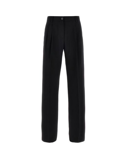 Dolce & Gabbana Black Stretch Wool Pant