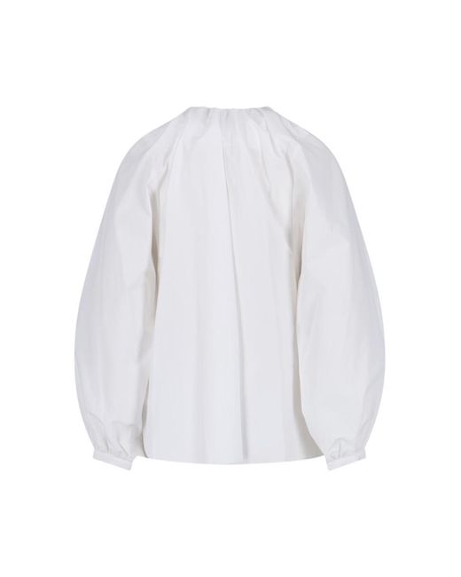 MM6 by Maison Martin Margiela White Balloon Sleeve Shirt
