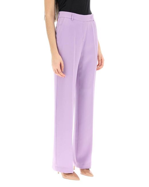 HEBE STUDIO Purple 'lover' Satin Trousers