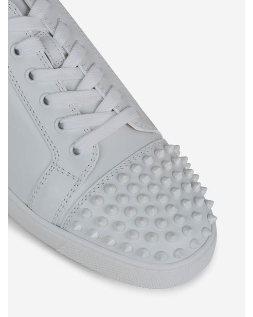 Christian Louboutin White Sneakers Louis Junior Spikes for men