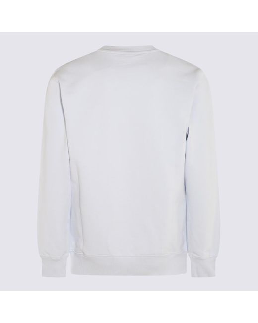 Daily Paper White Light Blue Cotton Sweatshirt for men