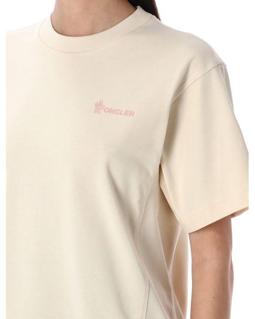 Moncler White Embossed Logo T-Shirt
