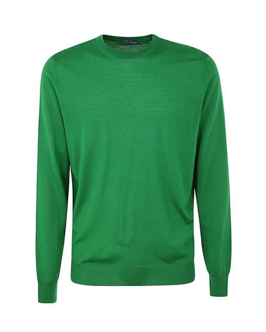 Drumohr Modern Round Neck Pullover Clothing in Green for Men | Lyst