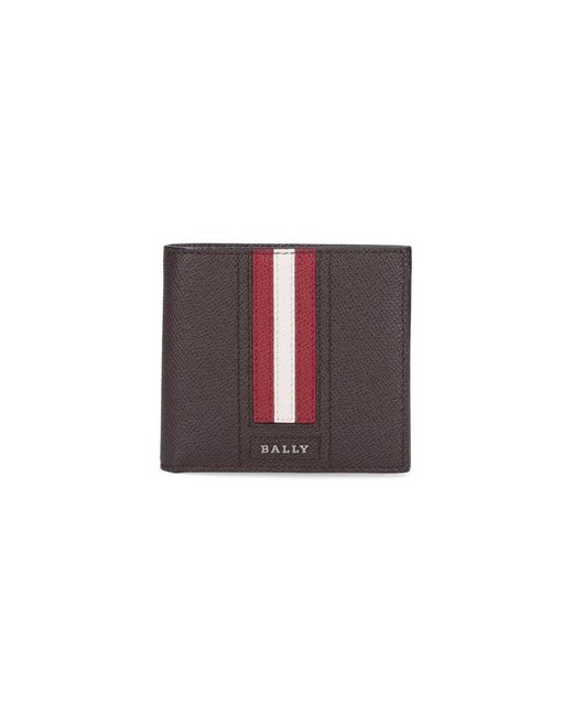 Bally Red Bi-fold Wallet "lettering Tsp" for men