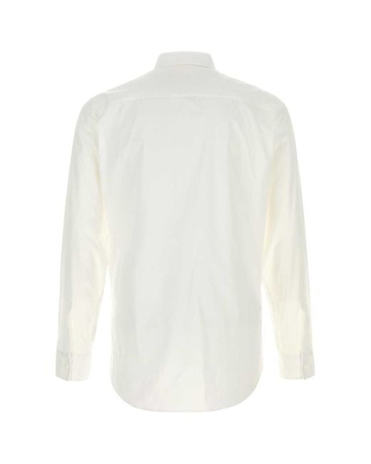 DSquared² White Dsquared Stretch Poplin Shirt for men