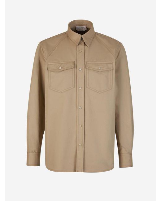 Alexander McQueen Natural Cotton Overshirt for men