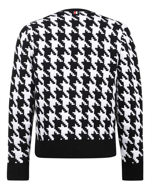 Thom Browne Black Crew-Neck Wool Sweater for men