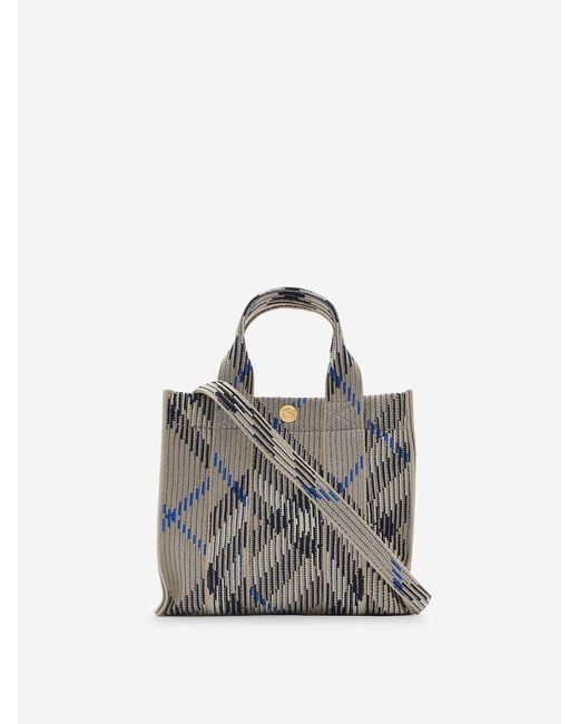 Burberry White Mini Check Handbag