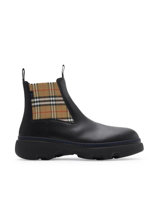 Burberry Black Boots Shoes for men