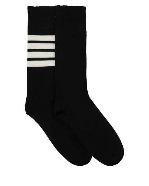 Thom Browne Black "4-Bar" Cotton Socks