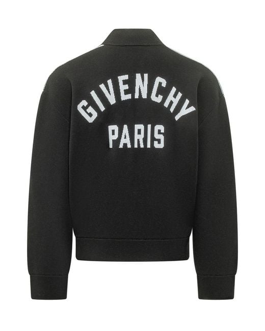 Givenchy Black Sweatshirt With Zip And High Neck for men