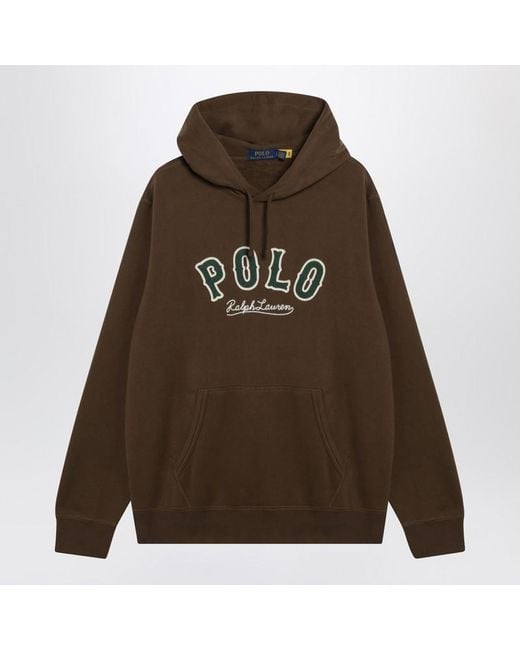 Polo Ralph Lauren Brown Hoodie With Logo for men