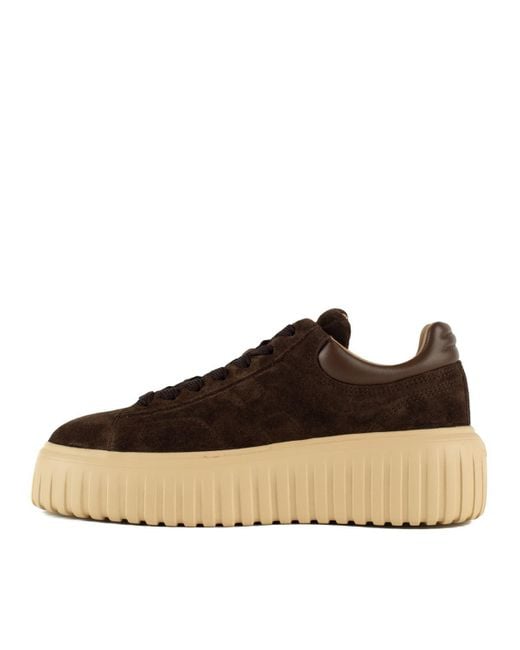 Hogan Brown Sneakers H-Stripes