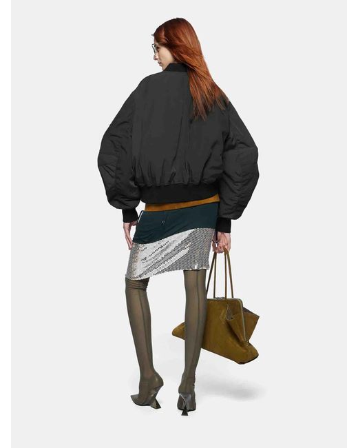 The Attico Black Anja Bomber Jacket