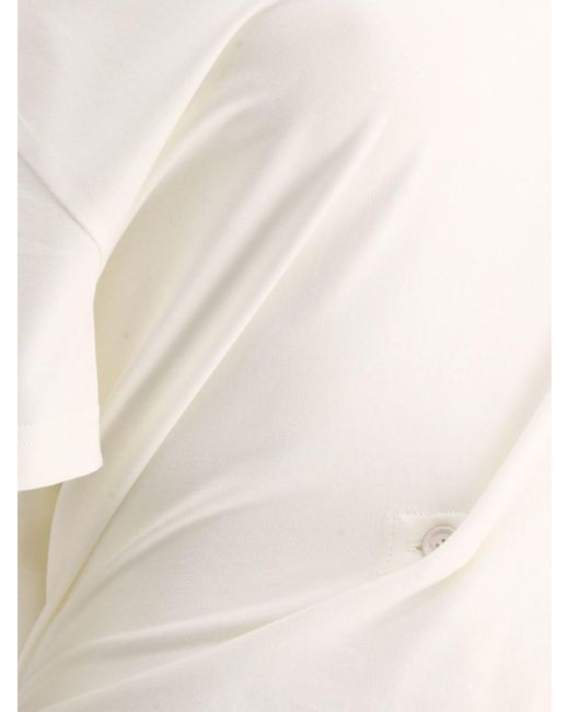 Courreges White Boat-Neck Mini Dress