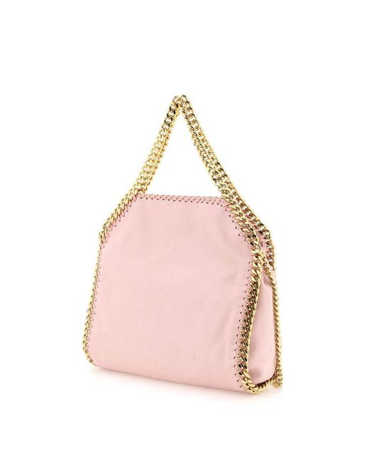 Stella McCartney Pink And Golden Mini Falabella Tote Bag
