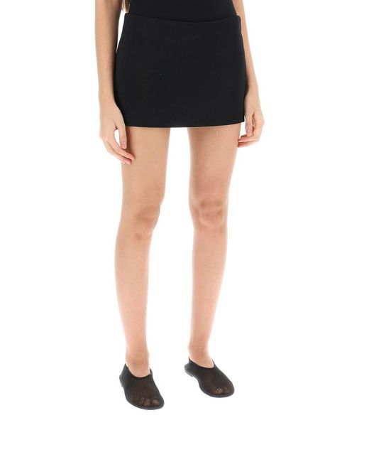 Khaite Black Jett Low-rise Mini Skirt