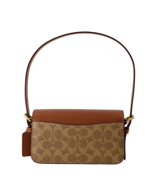 COACH Brown Signature Zoe Shoulder Bag