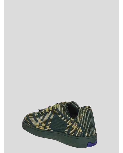Burberry Green Sneaker Box With Check Processing for men