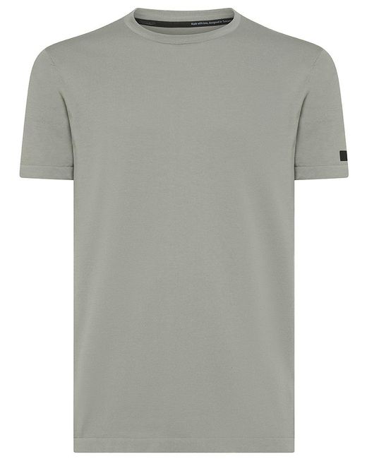 Rrd Gray Short-sleeved Cotton T-shirt With Logo for men