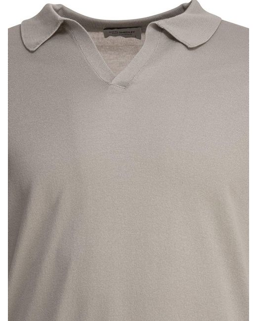 John Smedley Gray "Noah" Polo Shirt for men